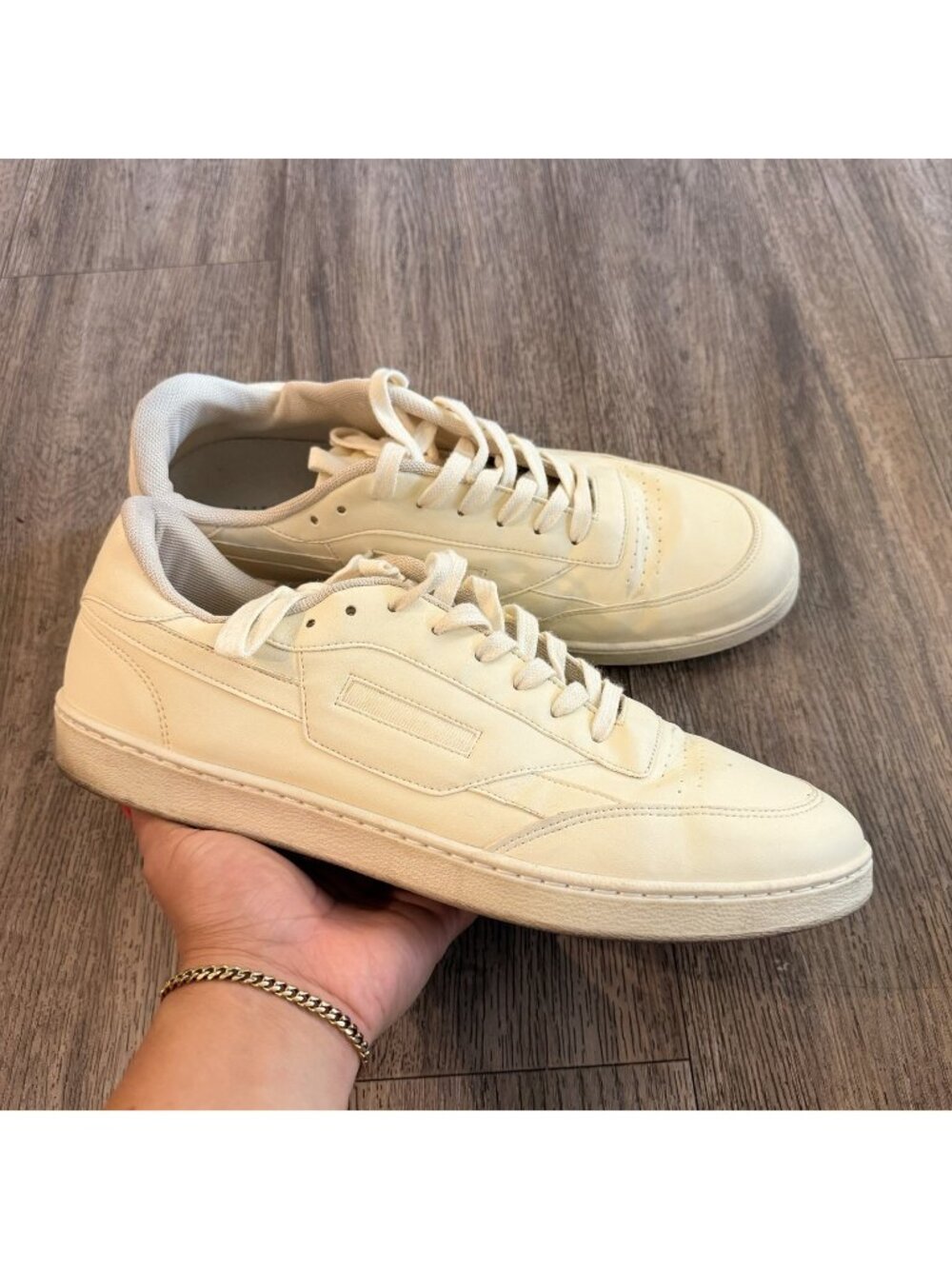 OLIVER CABELL Unisex Vegan 481 Cream  Sneakers EU 46 Men Size 12
